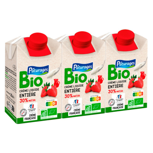 CRÈME LIQUIDE ENTIÈRE BIO 30% DE MAT. GR
