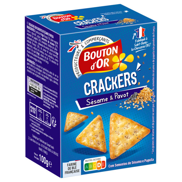 CRACKERS GRAINES SÉSAME ET PAVOT
