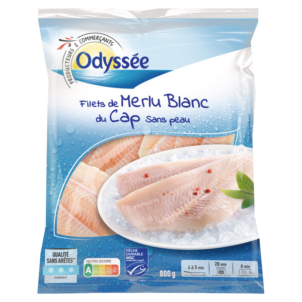 FILET DE MERLU BLANC DU CAP MSC SURGELÉ 
