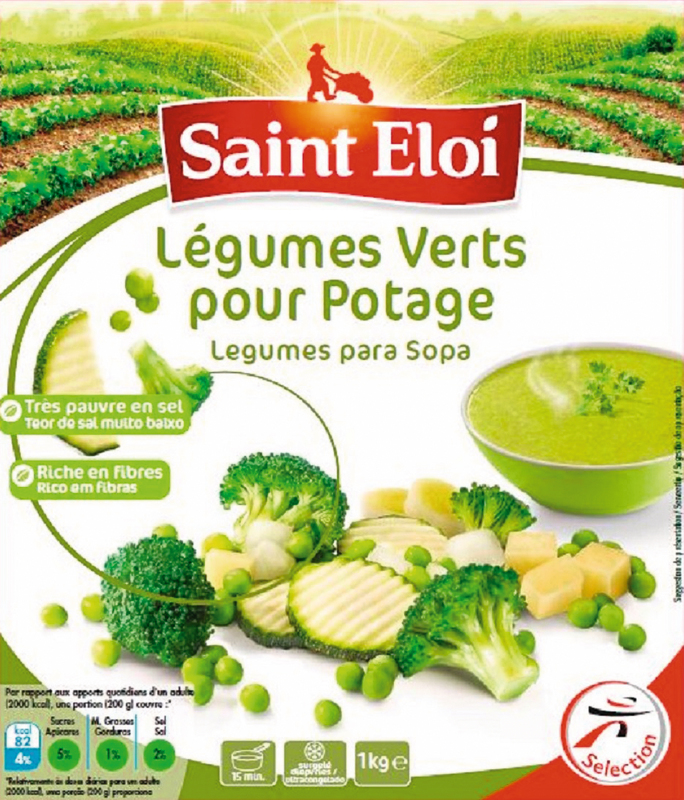 LÉGUMES VERTS POUR POTAGE SURGELÉS Saint Éloi