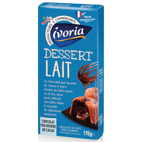 TABLETTE DE CHOCOLAT DESSERT CHOCOLAT AU LAIT
