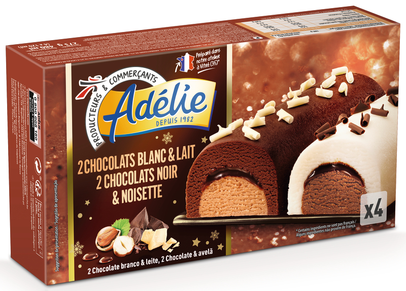 BÛCHETTE 2 CHOCOLATS BLANC & LAIT, 2 CHOCOLATS ...