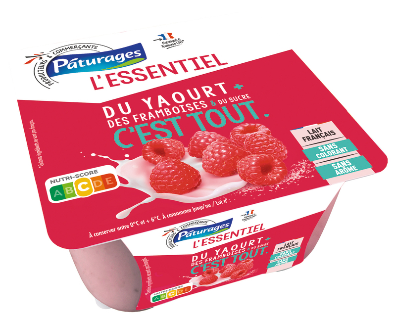 YAOURT L'ESSENTIEL  FRAMBOISE PATURAGES