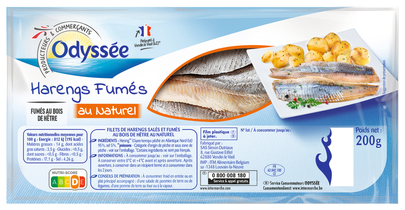 HARENGS FUMÉS AU NATUREL odyssée