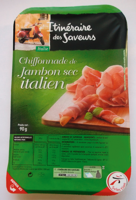 CHIFFONNADE DE JAMBON ITALIEN itinéraires des s...