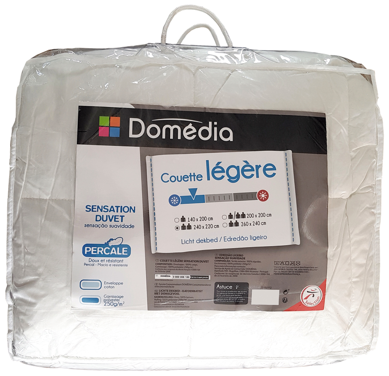 COUETTE PERCALE 2 PERSONNES Domédia