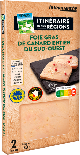 DUO DE FOIE GRAS DE CANARD ENTIER IGP DU SUD-OU...