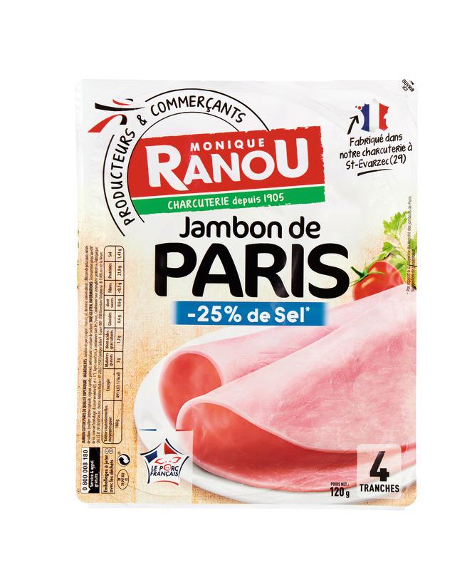 JAMBON DE PARIS DÉCOUENNÉ DÉGRAISSÉ À TAUX DE S...