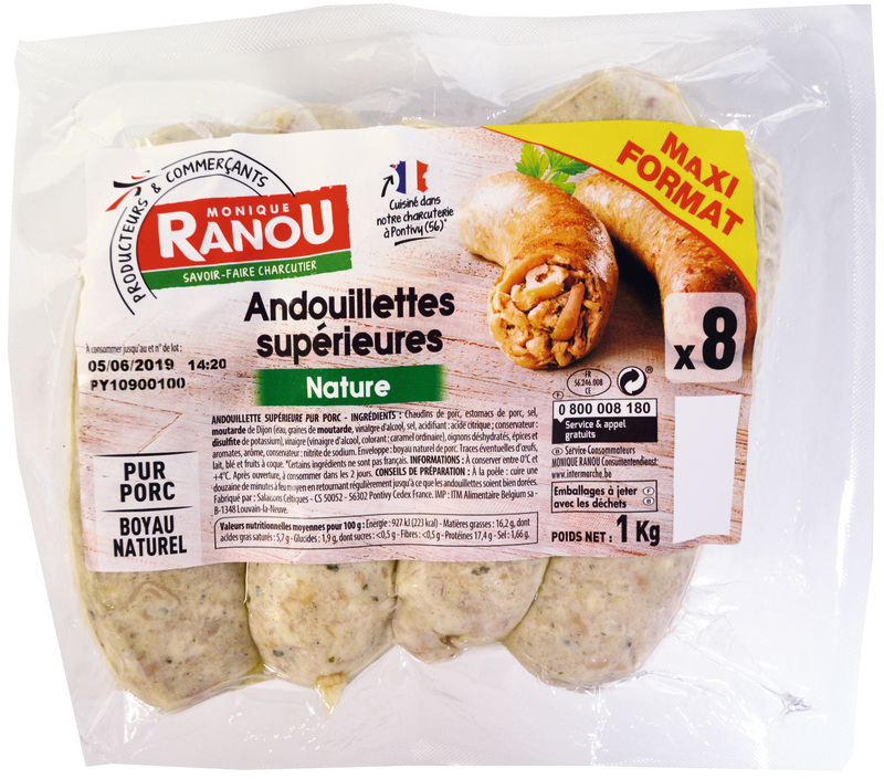 ANDOUILLETTES SUPÉRIEURES NATURE monique ranou