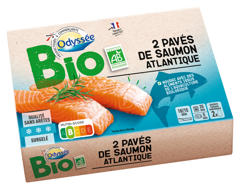 2 PAVÉS DE SAUMON ATLANTIQUE BIO SURGELÉS Odyssée