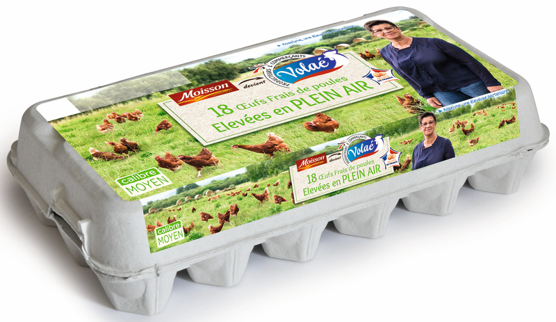 ŒUFS DE POULES ÉLEVÉES EN PLEIN AIR X18