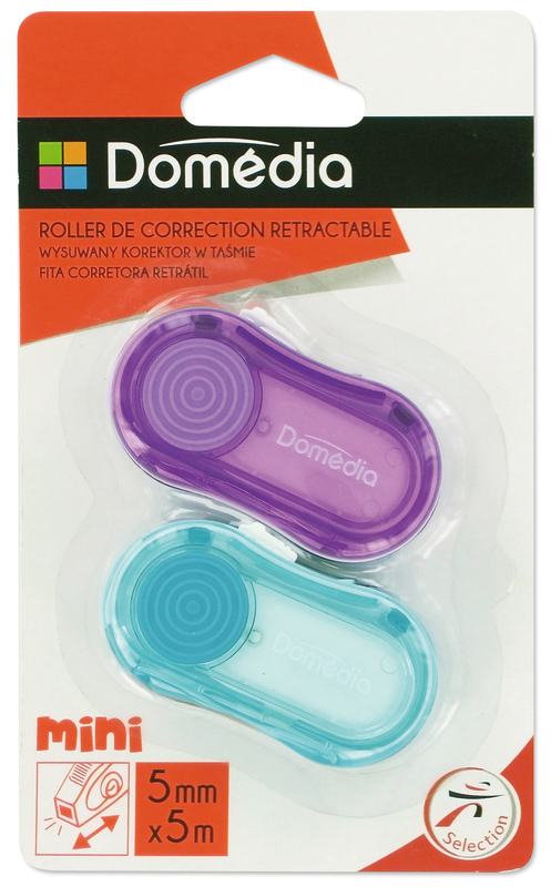 2 MINI ROLLERS DE CORRECTION RÉTRACTABLES DOMEDIA