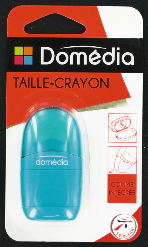 TAILLE-CRAYON + GOMME DOMEDIA