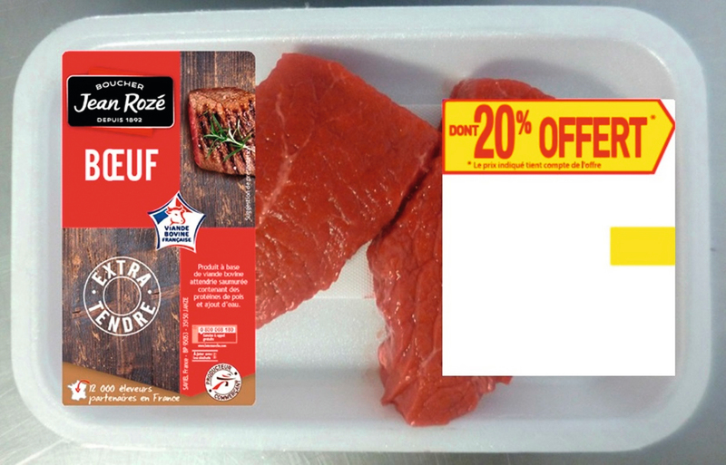 VIANDE BOVINE : 2 PAVES TENDRES 300 GR ENVIRON ...