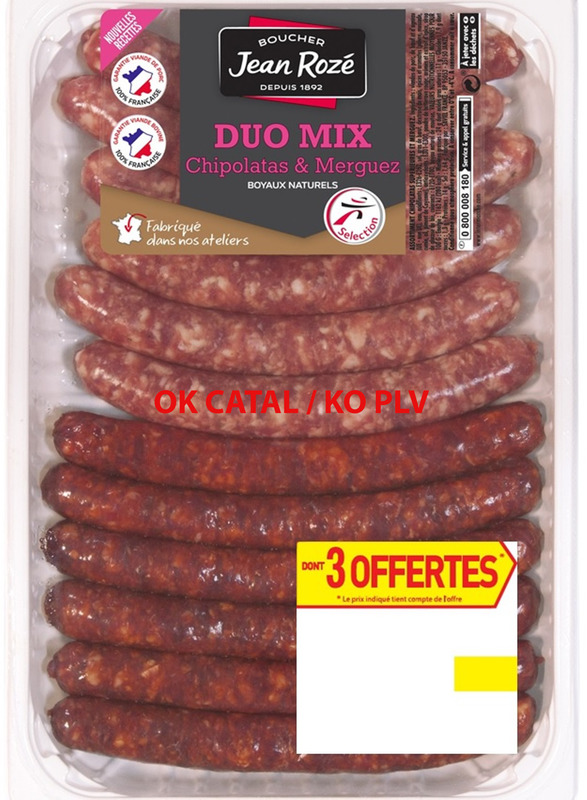 DUO MIX (6 CHIPOLATAS + 6 MERGUEZ) Jean Rozé