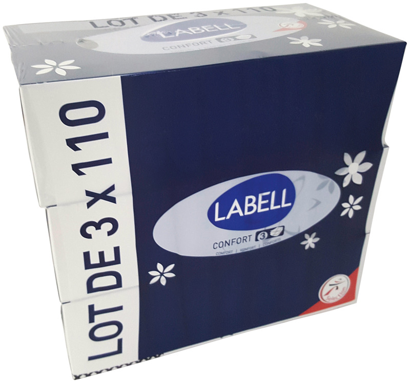 MOUCHOIRS CONFORT 3PLIS  BLANC labell