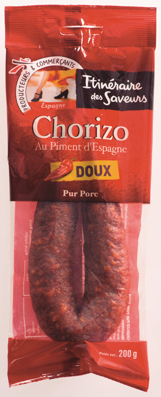 itinéraires des saveurs CHORIZO AU PIMENT D'ESPAGNE DOUX itinéraires des saveurs code EAN 3250392334116 