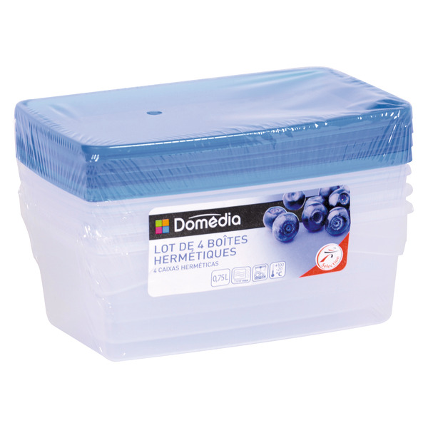 DOMEDIA 4 BOITES DE CONGÉLATION 0,75L  code EAN 3250392350246 