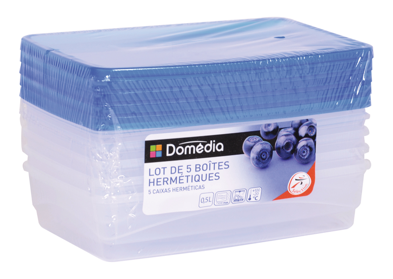 LOT 3 BOITES RECTANGULAIRES 1,25 L Domédia