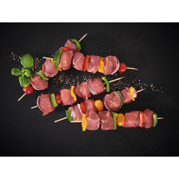 BROCHETTE DE PORC EXTRA TENDRE POIVRONS ET TOMA...