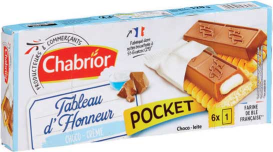 TABLEAU D HONNEUR BARRE LAIT CHABRIOR