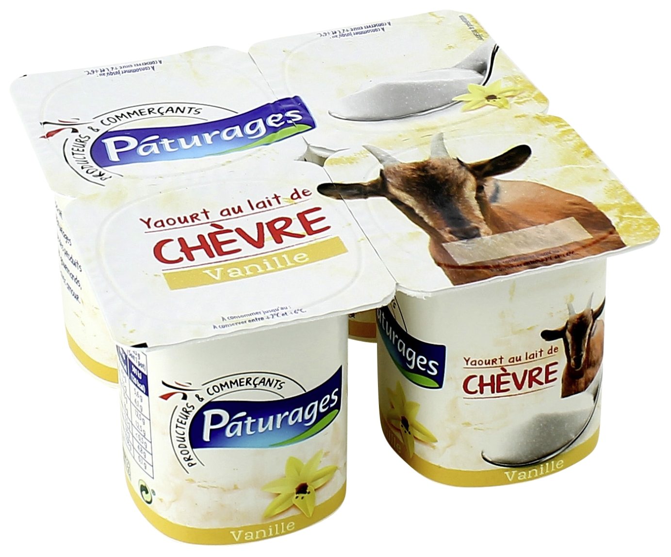 Yaourt au lait de chèvre vanille Pâturages