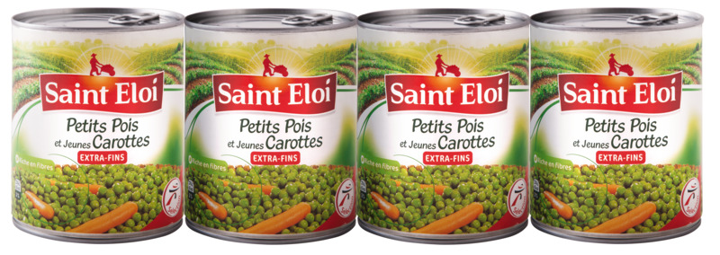 Saint éloi PETITS POIS ET JEUNES CAROTTES EXTRAS-FINS Saint éloi code EAN 3250392393069 