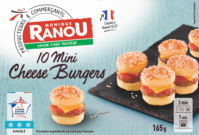 MINI CHEESE BURGERS SURGELÉS X10 MONIQUE RANOU