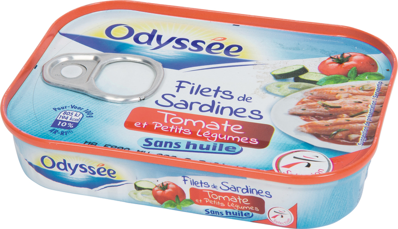 FILETS DE SARDINES  À LA TOMATE ET PETITS LÉGUM...