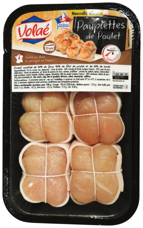 PAUPIETTES DE POULET VOLAE