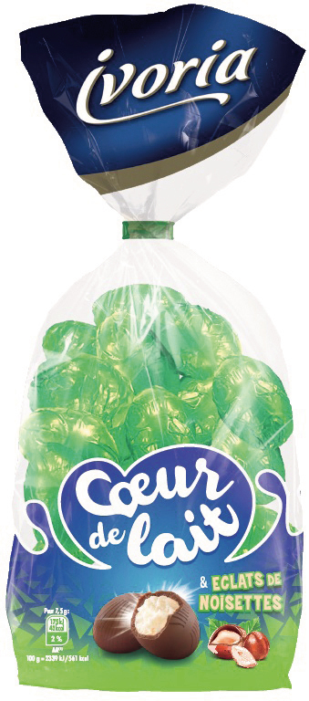 SACHET ŒUFS CŒUR DE LAIT ET ÉCLATS DE NOISETTES...