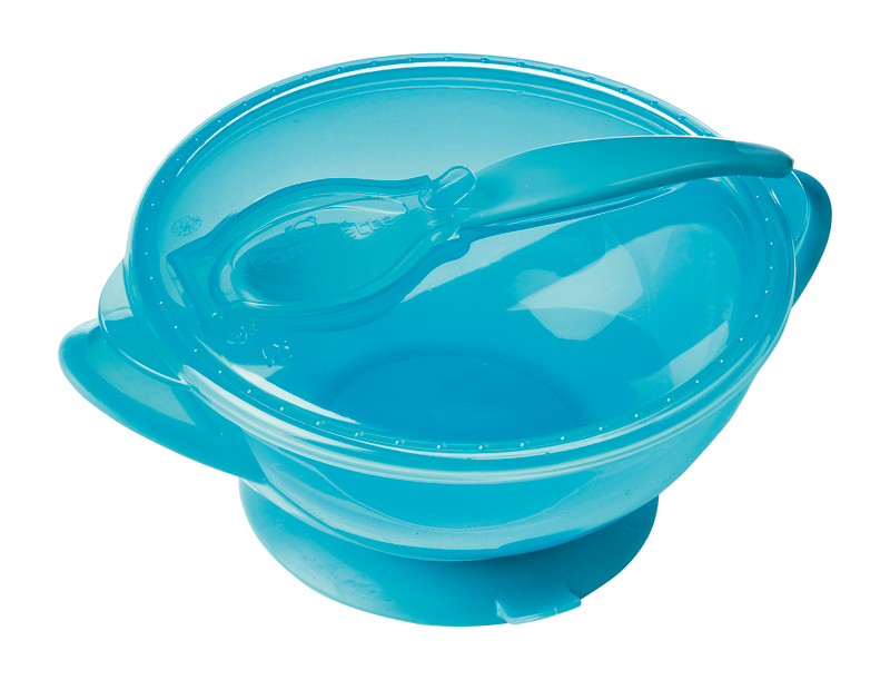 ASSIETTE NOMADE VENTOUSE + CUILLERE POMMETTE