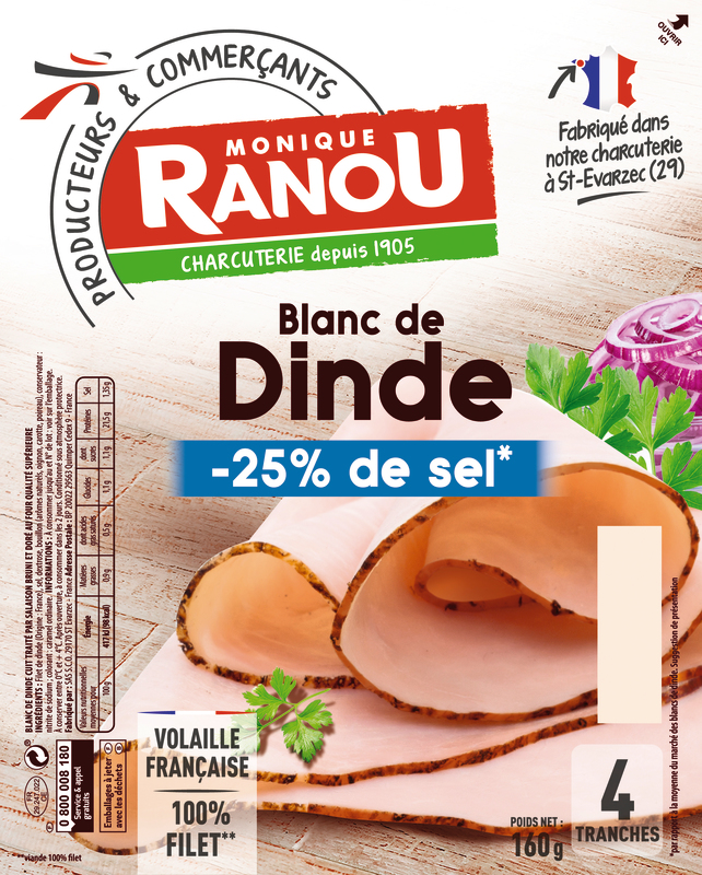 BLANC DE DINDE AVEC -25% DE SEL monique ranou