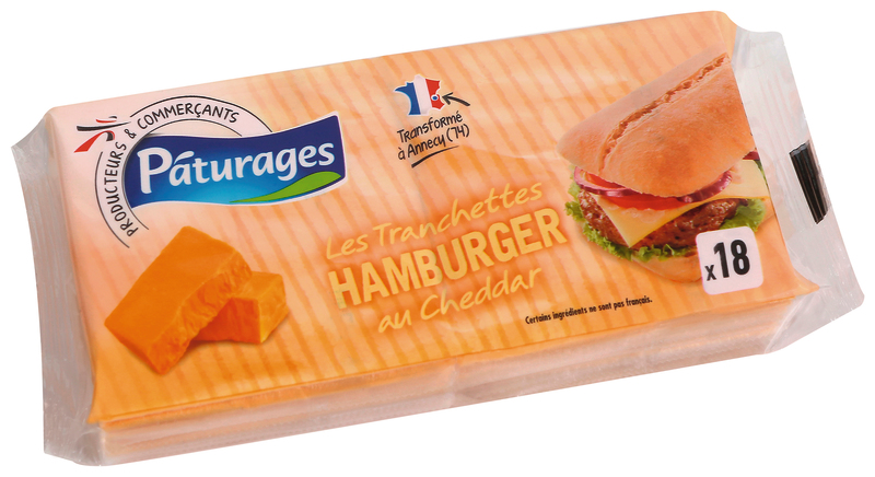 LES TRANCHETTES HAMBURGER AU CHEDDAR PATURAGES