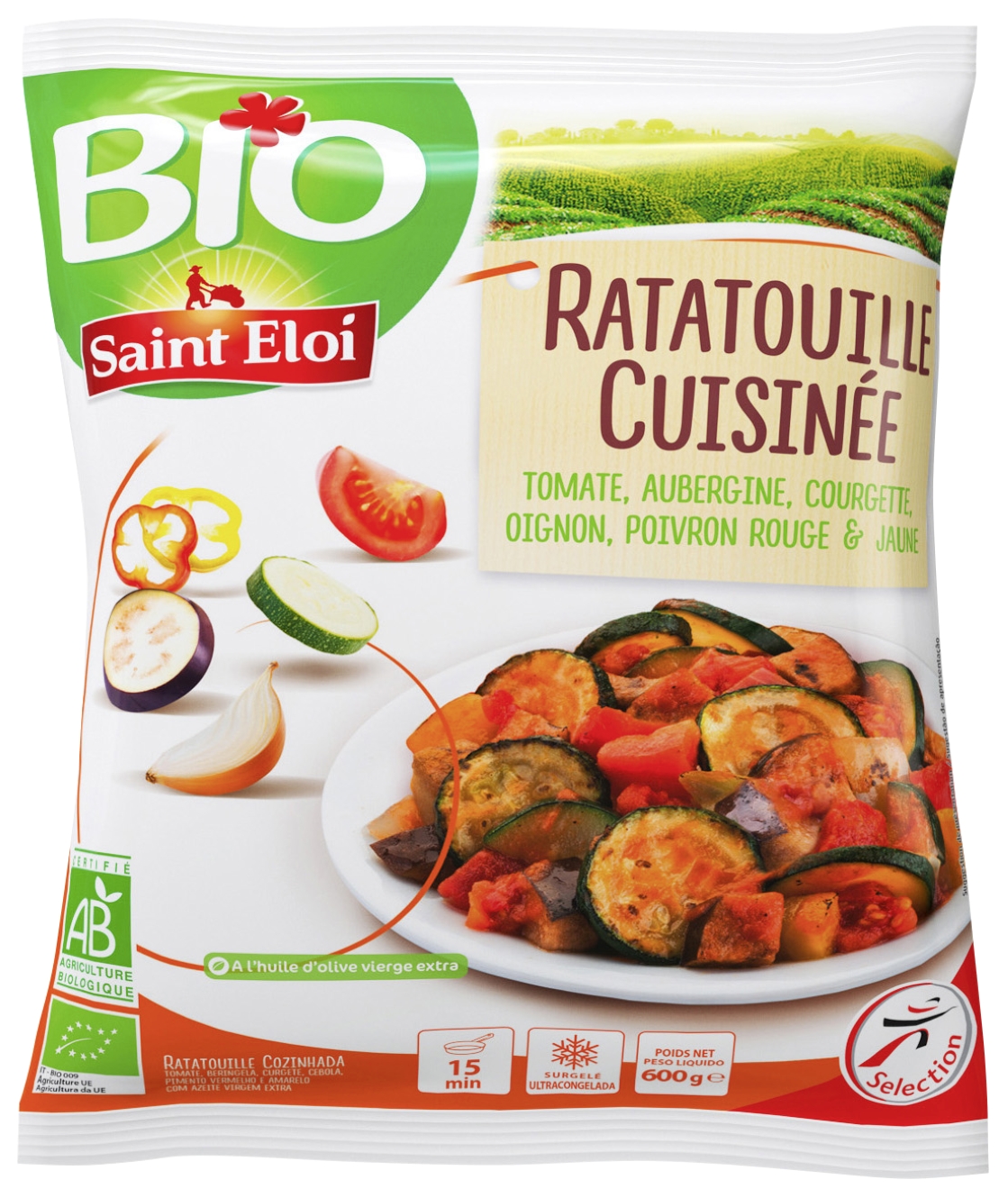 Ratatouille cuisinée bio surgelée Bio Saint Eloi