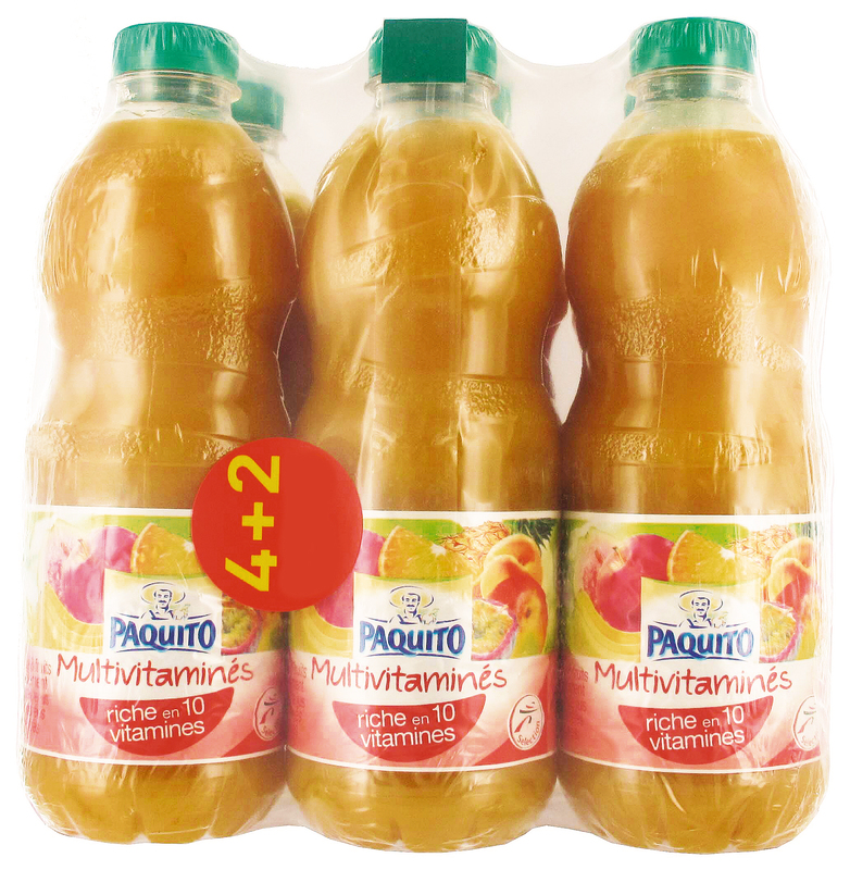 JUS À BASE DE CONCENTRÉ MULTIVITAMINÉS PAQUITO