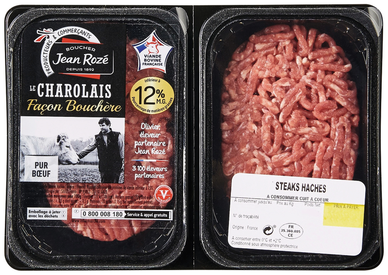 VIANDE BOVINE : 4 STEAKS HACHÉS FAÇON BOUCHÈRE ...