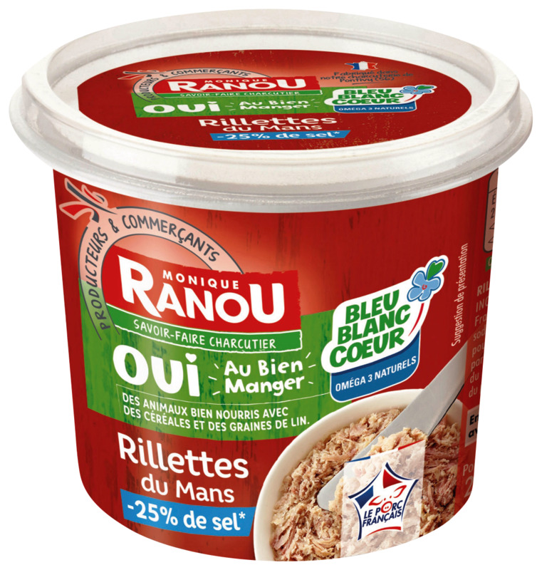 RILLETTES DU MANS PUR PORC A TAUX DE SEL REDUIT...