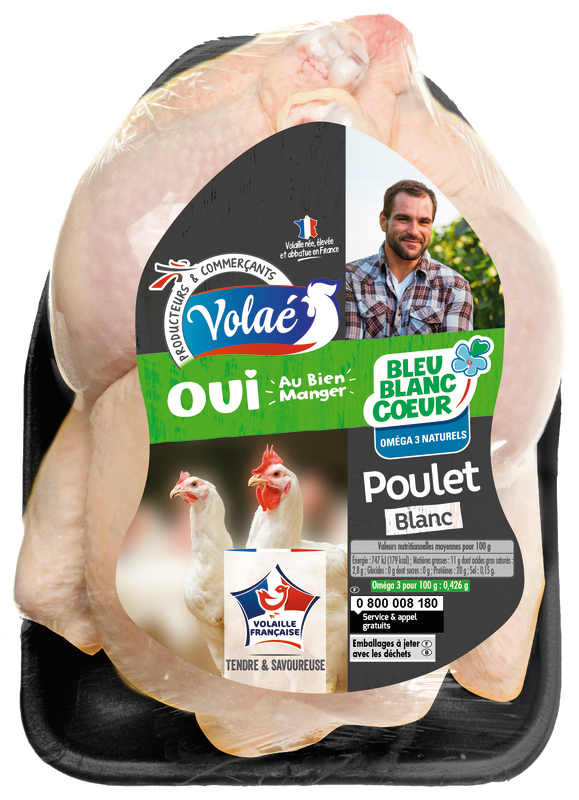 Poulet bleu blanc coeur