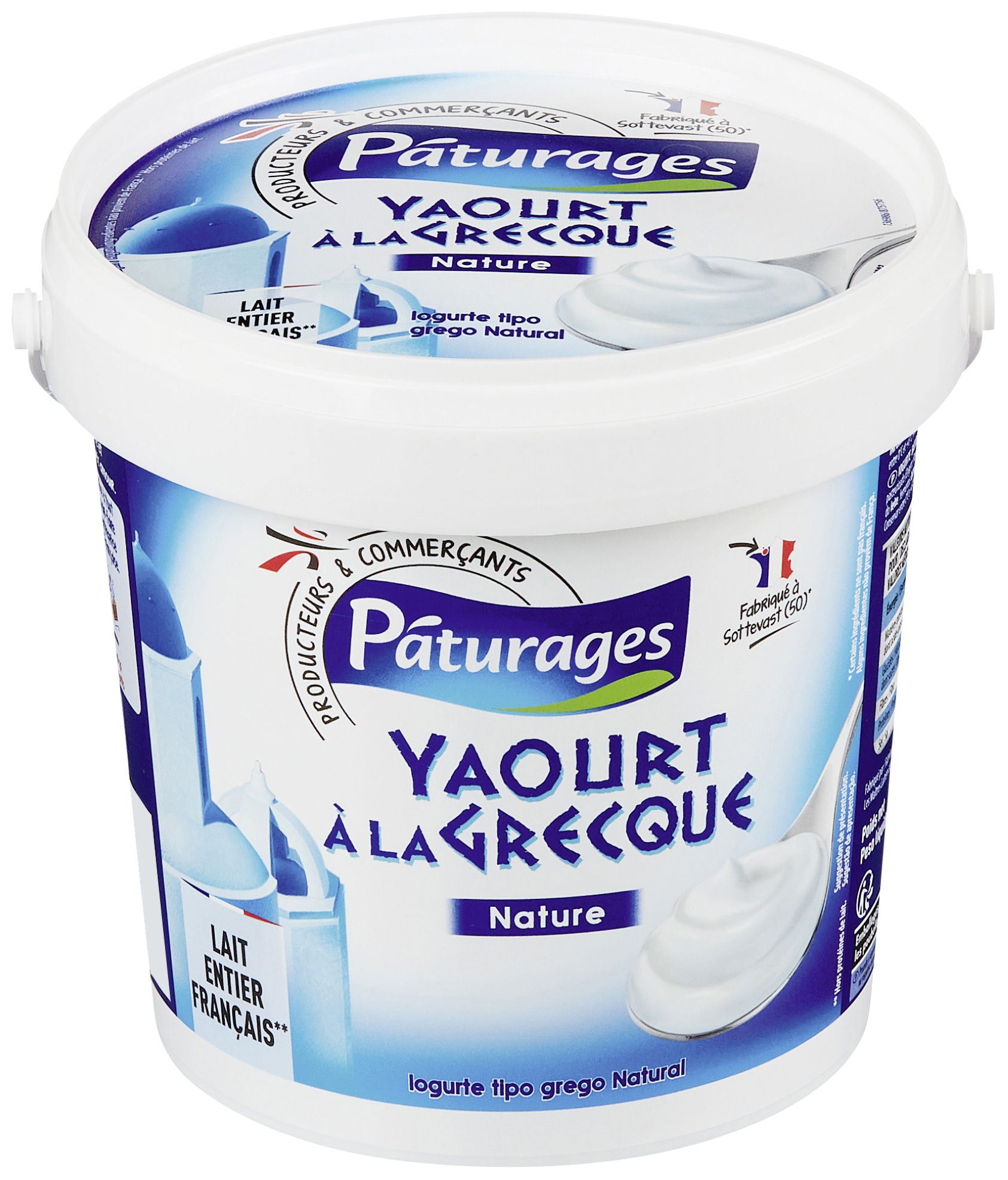 Yaourt à la grecque nature Pâturages