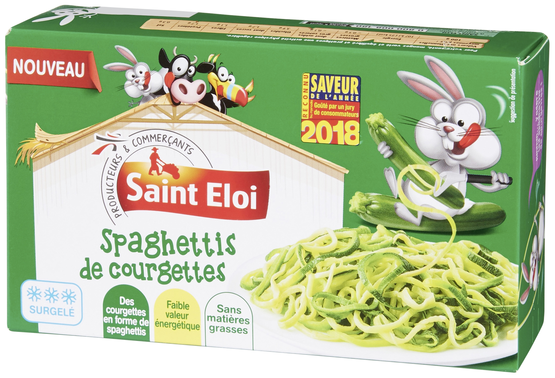 Spaghettis de courgettes surgelés Saint Eloi