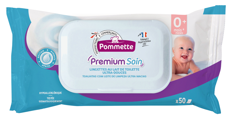 LINGETTES PREMIUM SOIN X50 POMMETTE