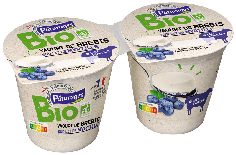 YAOURT DE BREBIS SUR LIT DE MYRTILLE pâturages bio