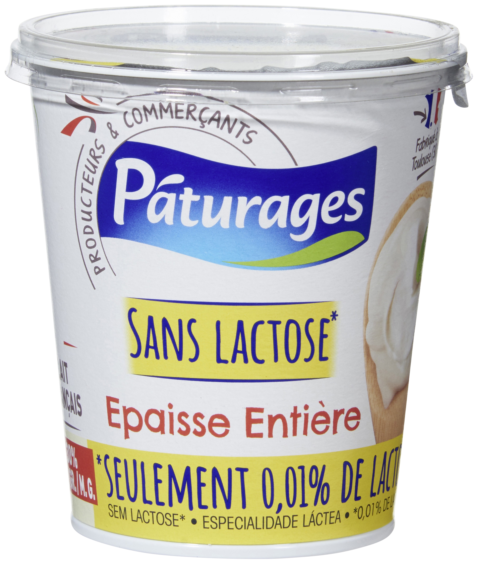 Crème sans lactose Pâturages