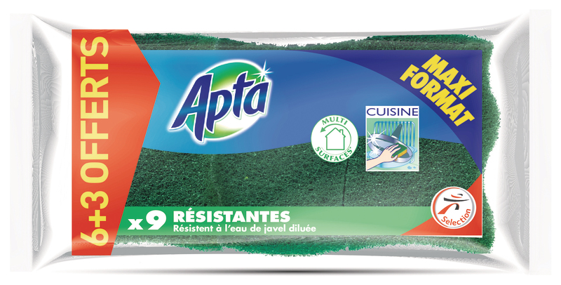 ÉPONGES VERTES RÉSISTANTES APTA