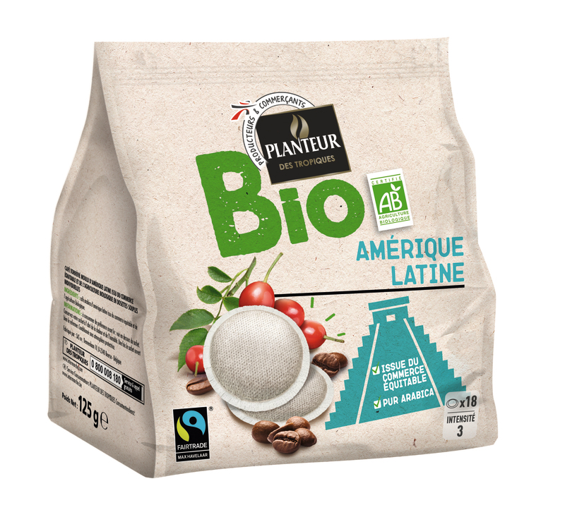 DOSETTES DE CAFÉ AMERIQUE LATINE planteur des tropiques bio 3250392560058 planteur des tropiques bio