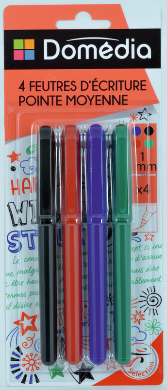 4 FEUTRES D'ÉCRITURE Domédia