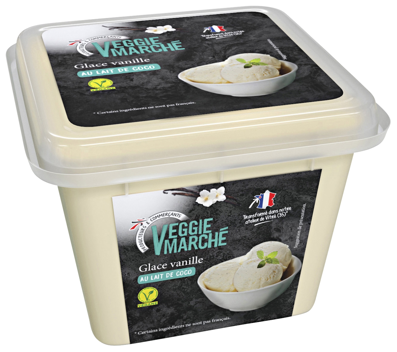 Glace vanille au lait de coco Veggie Marché