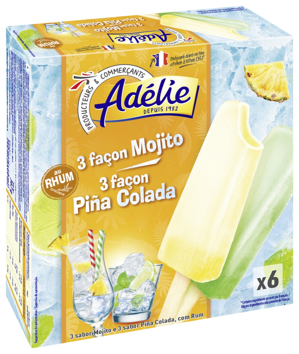 Bâtonnets au rhum façon mojito et pina colada A...