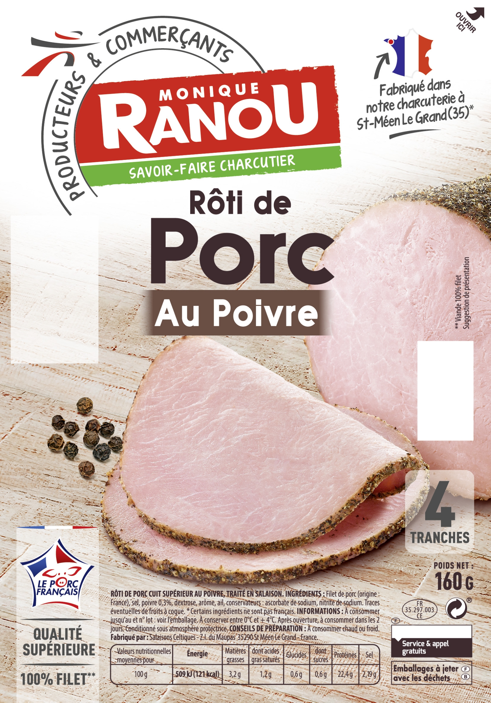 Rôti de porc au poivre Monique Ranou